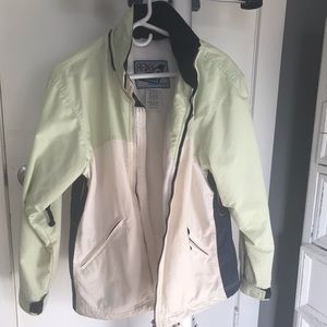 Roxy Ski Jacket. White and mint Green. Size M.
